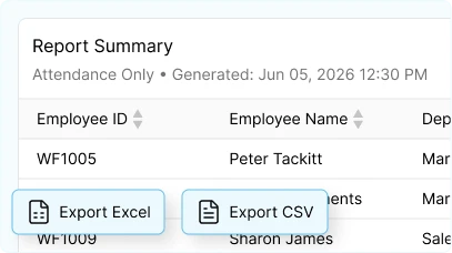 Reports and exports preview